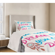 Motifs Words Bedspread Set