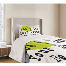 Message Typographic Pattern Bedspread Set