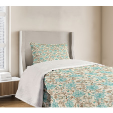 Delicate Flower Branches Bedspread Set