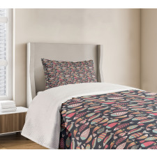 Marine Ornate Fish Doodle Bedspread Set