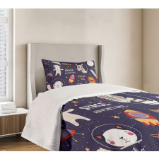 Animal Astronaut Bedspread Set