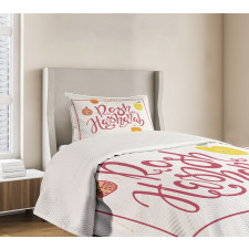 Israel New Year Text Bedspread Set