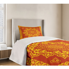 Oriental Round and Square Bedspread Set