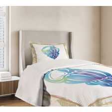 Aquatic Cockleshell Bedspread Set