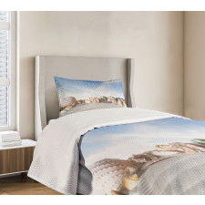 Seashells on Sand Hill Sky Bedspread Set