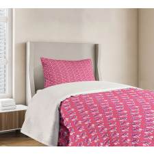 Abstract Flowers Bedspread Set