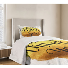 Golden Yellow Round Paint Bedspread Set