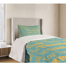 Appreciation Artwork Text Bedspread Set