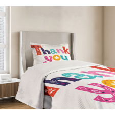 Floral Geometric Hearts Bedspread Set