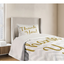 Golden Yellow Tone Glitz Bedspread Set