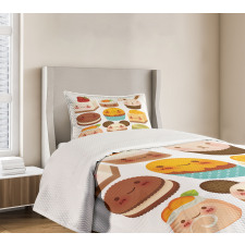 Baked Goods with Smileys Bedspread Set