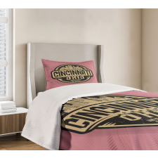 Stamp with Funky Font Bedspread Set