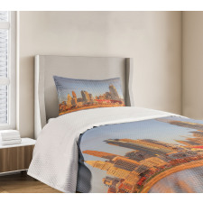 Buildings near Stadium Bedspread Set