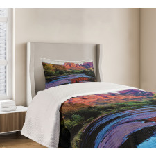 Majestic Cliffs Dawn Photo Bedspread Set