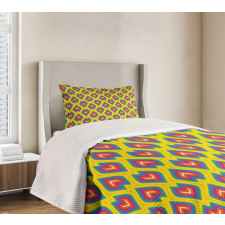 Vivid Flame Shaped Bedspread Set