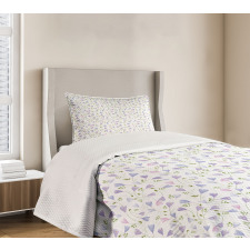 Delicate Pastel Floral Motif Bedspread Set