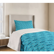 Summer Sea and Palm Trees Bedspread Set