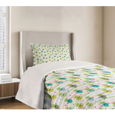 Funny Pineapple Glasses Bedspread Set