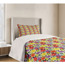 Hand Drawn Petals Nature Bedspread Set