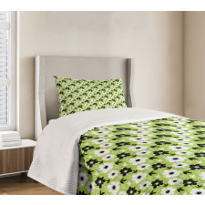 Birds Stripes and Flowers Bedspread Set