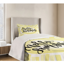 Modern Typography Bedspread Set