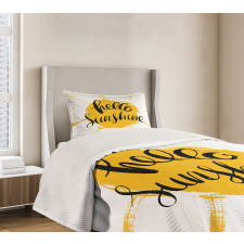 Summer Season Words Bedspread Set