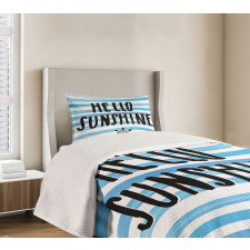 Typographic Stripes Bedspread Set