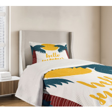 Calligraphy Hello Summer Bedspread Set