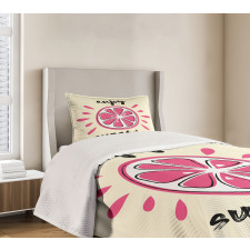 Vacation Retro Words Bedspread Set