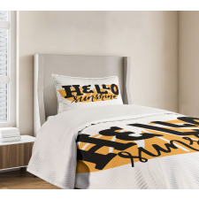 Funny Hand Lettering Bedspread Set