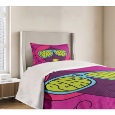Peace and Love Groovy Girl Bedspread Set