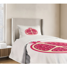 Cartoon Pomegranate Seeds Bedspread Set