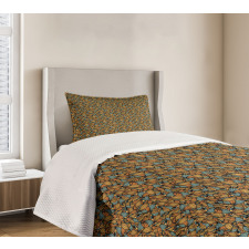 Abstract Waves Eyes Bedspread Set