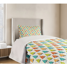 Colorful Windboats on Sea Bedspread Set