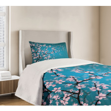 Ombre Spring Sakuras Bedspread Set