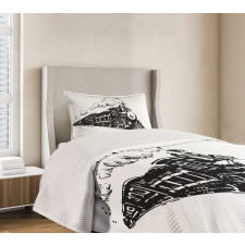 Retro Steam Locomotive Bedspread Set