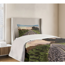 Stones and Road Tracks Bedspread Set