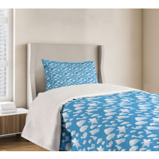 Clouds Duck Bear and Rabbit Bedspread Set