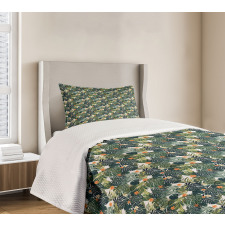 Tropical Composition Foliage Bedspread Set