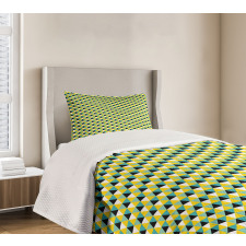 Abstract Colored Triangle Bedspread Set