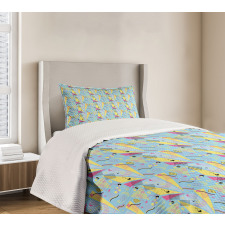 Memphis Funky Doodle 80's Bedspread Set