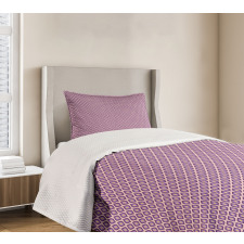 Retro Striped Leaf Shapes Bedspread Set