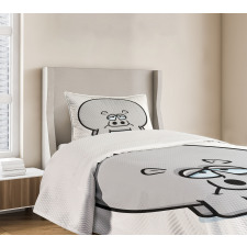 Animal with Sad Expression Bedspread Set