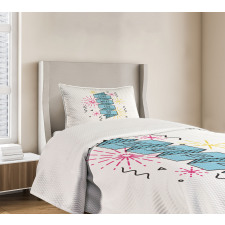 Dashed Starburst Stripes Bedspread Set