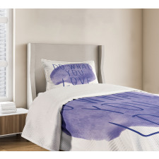 Watercolor Stain Abstract Bedspread Set