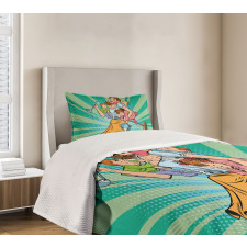 House Chores Kids Pop Art Bedspread Set