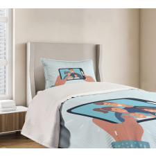 Motherhood Illustration Bedspread Set