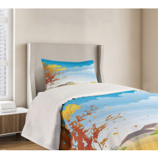 Autumn Fields Tree Farmhouse Bedspread Set