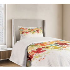 Autumn Leaves Border Bedspread Set