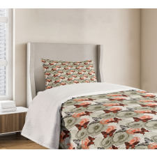 Poppies and Butterflies Bedspread Set